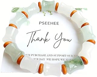 Handmade Jade Bamboo Beaded Bracelet for Women and Men