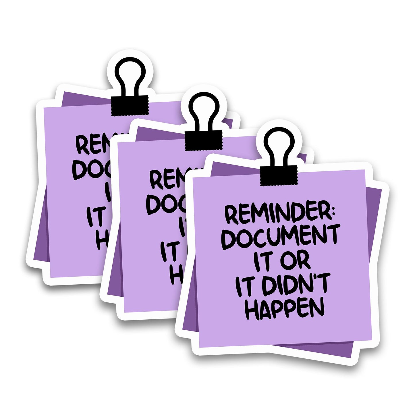 Set of 3 Waterproof Reminder Stickers for Office and Gifts