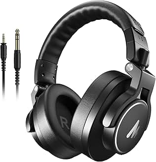Studio Monitor Over-Ear Wired Headphones with 50mm Driver