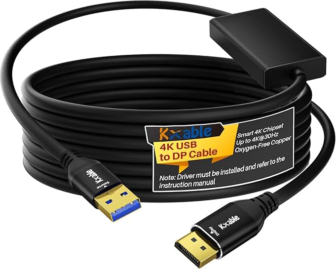6FT USB 3.0 to DisplayPort Cable for 4K Video