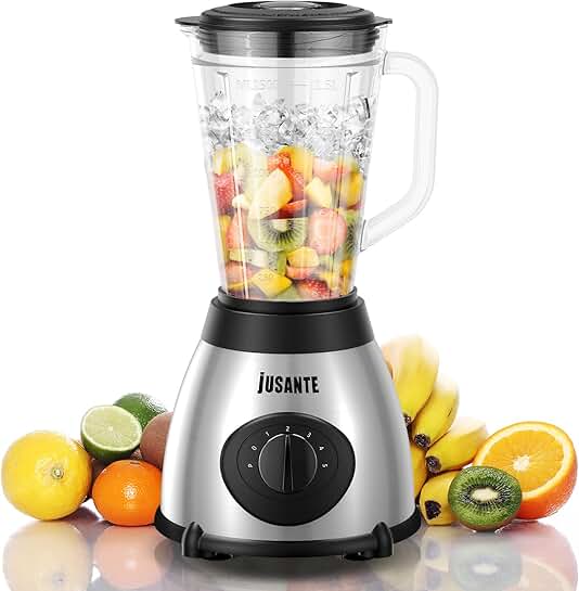 1000W Glass Blender for Smoothies and Drinks