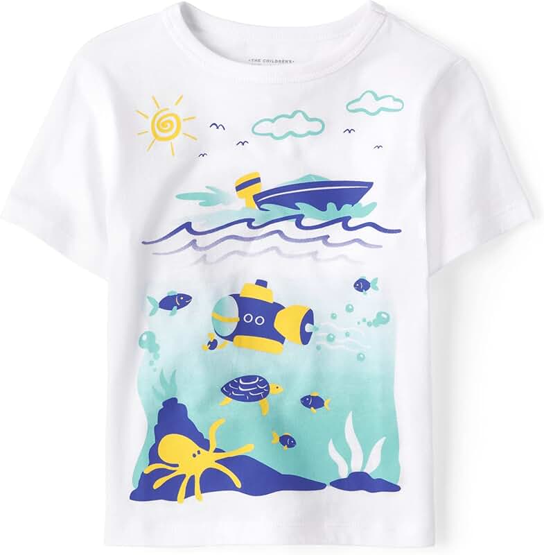 Baby Boys Short Sleeve Ocean Scene T-Shirt