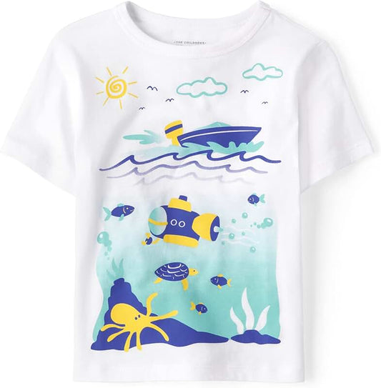 Baby Boys Short Sleeve Ocean Scene T-Shirt