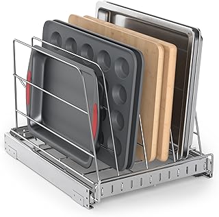 Pull-Out Cabinet Organizer for Bakeware and Trays