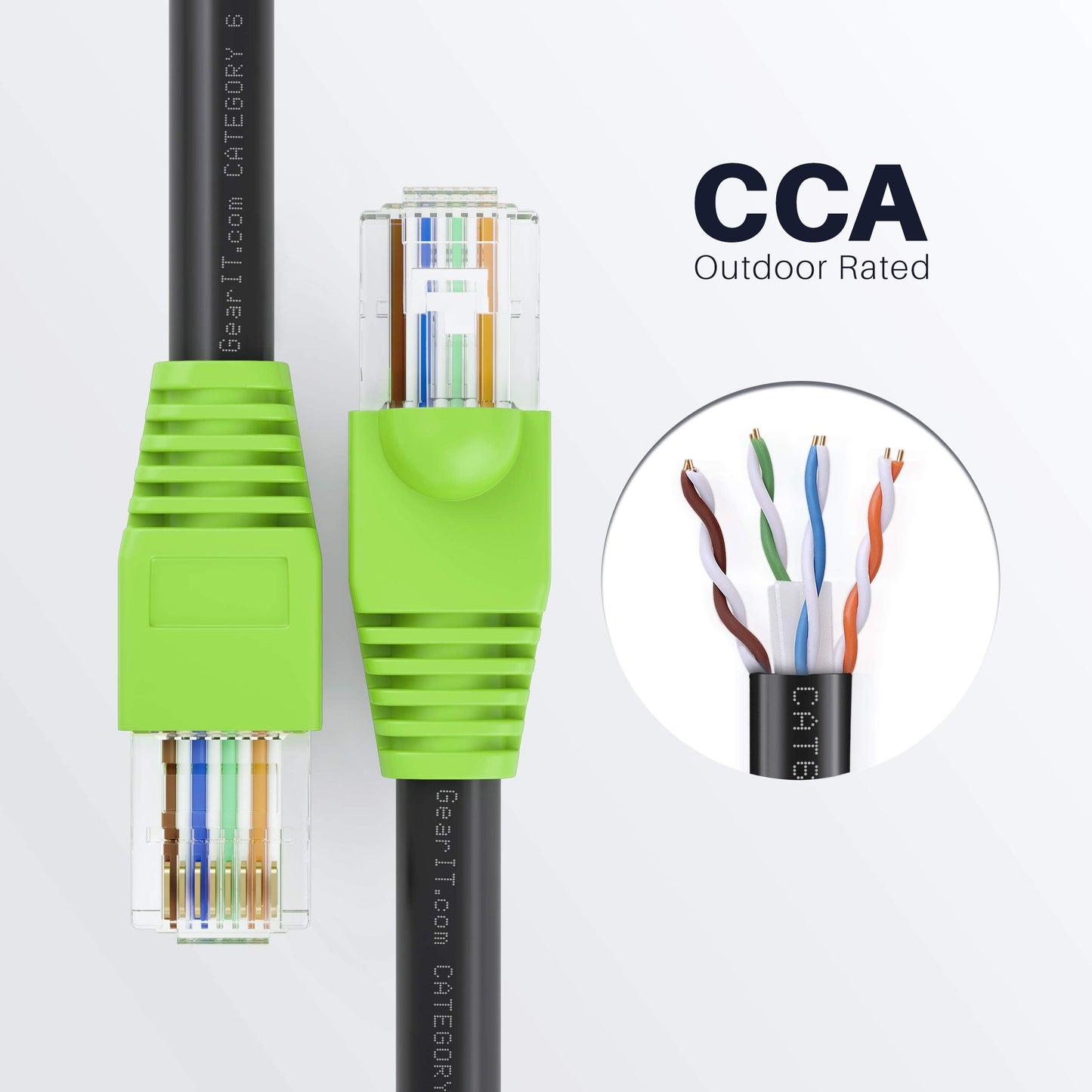 Cat6 Outdoor Ethernet Cable (200 Feet) CCA Copper Clad, Waterproof, Direct Burial, In-Ground, UV Jacket, POE, Network, Internet, Cat 6, Cat6 Cable - 200ft