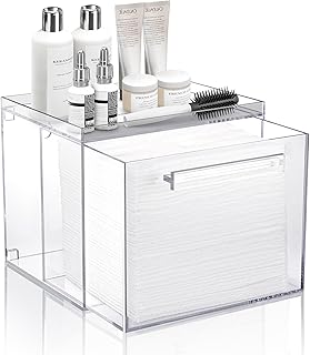 Acrylic Wall-Mounted Facial Towel Storage Box