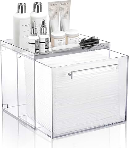 Acrylic Wall-Mounted Facial Towel Storage Box