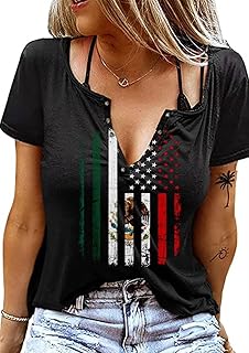Women’s Patriotic American Flag T-Shirt for 4th of July