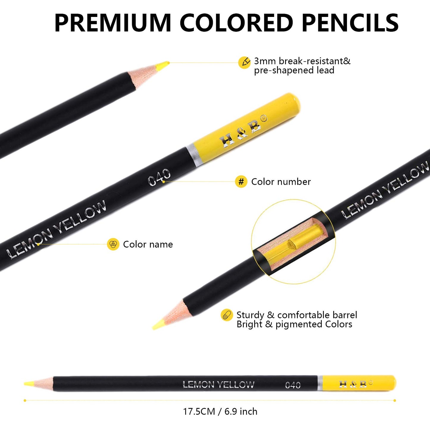 76 Colored Pencils Sketchbook Drawing Kit