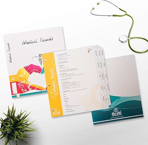 Medical Records Organizer Kit with Printed Tabs