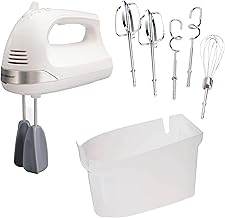 6-Speed Electric Hand Mixer with Whisk and Dough Hooks