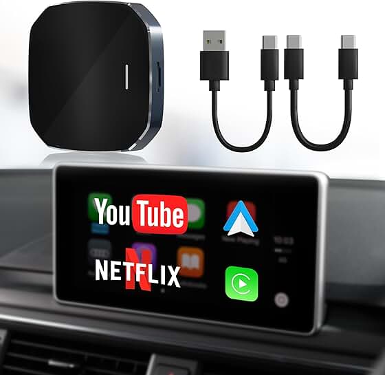 Wireless CarPlay and Android Auto Adapter for Streaming