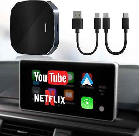 Wireless CarPlay and Android Auto Adapter for Streaming