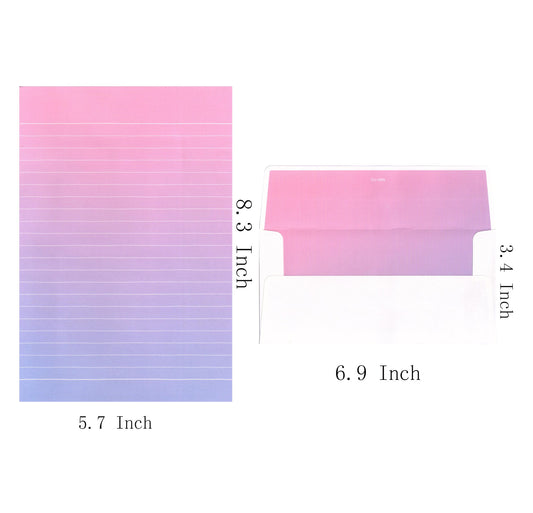 Colorful 48-Piece Writing Stationery Set with Envelopes