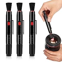 3-Piece Lens Pen Brush Cleaning Kit for Cameras and Screens