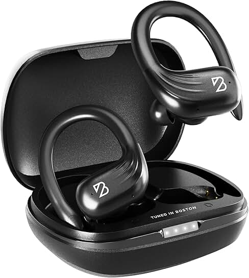Wireless Running Earbuds with 80-Hour Battery and EarHooks