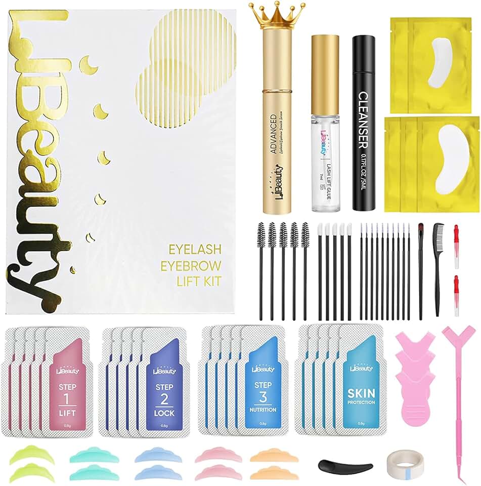 Eyelash and Brow Lift Kit with Growth Serum