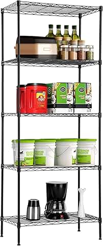 5-Tier Adjustable Wire Shelving Rack for Home Storage
