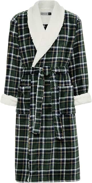 Men's Plush Sherpa Robe with Pockets