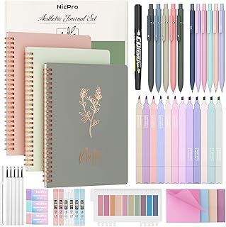 50-Piece Spiral Notebook Stationery Set for Women