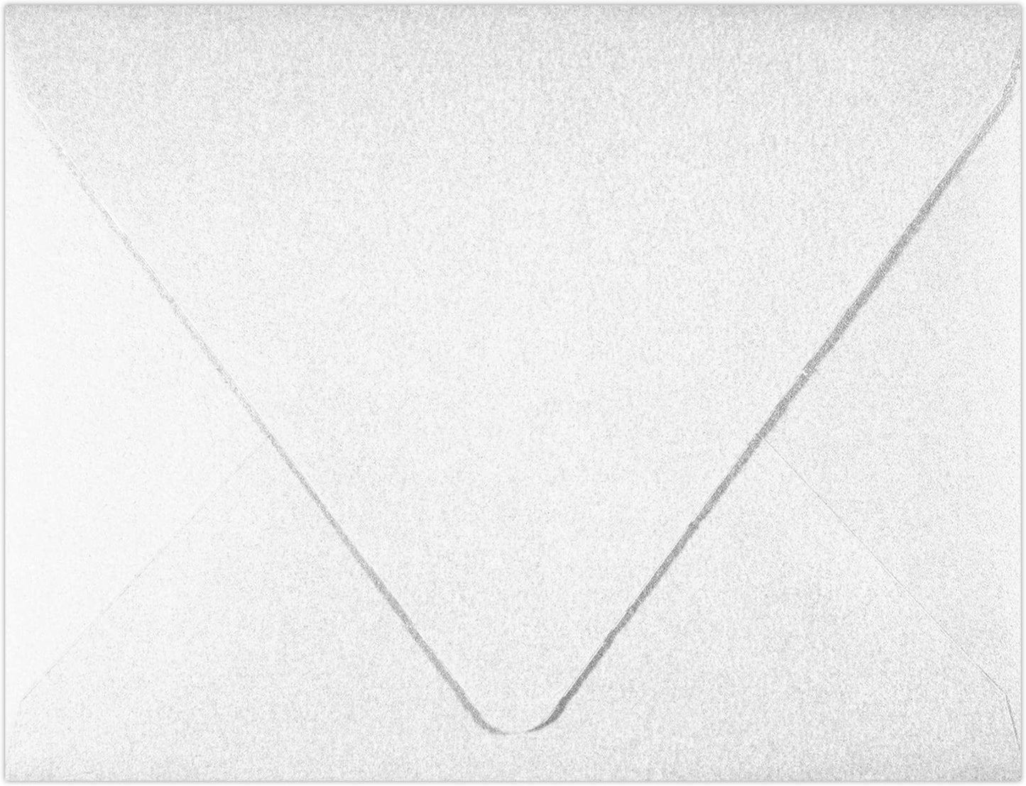 A2 Contour Flap Invitation Envelopes, Crystal Metallic, 50 Pack