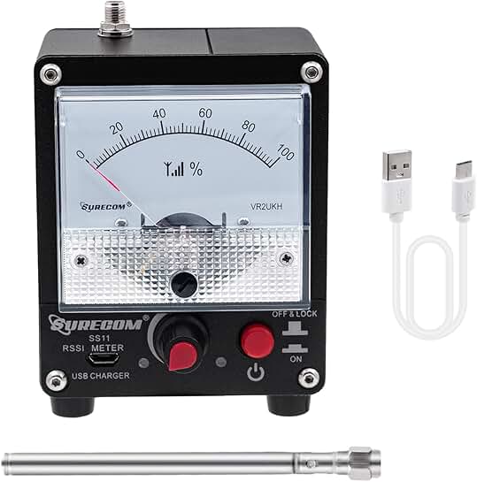 Portable RF Signal Strength Test Meter with Antenna