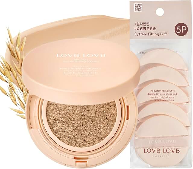 Cushion Foundation with Puff, Long-Lasting Light Beige