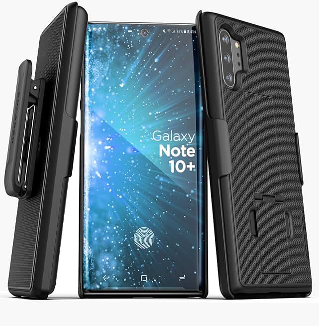 Slim Matte Black Belt Clip Case for Galaxy Note 10 Plus