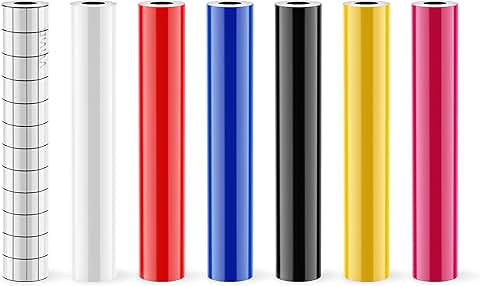 Multi-Color Gloss Adhesive Craft Vinyl Bundle, 6 Rolls