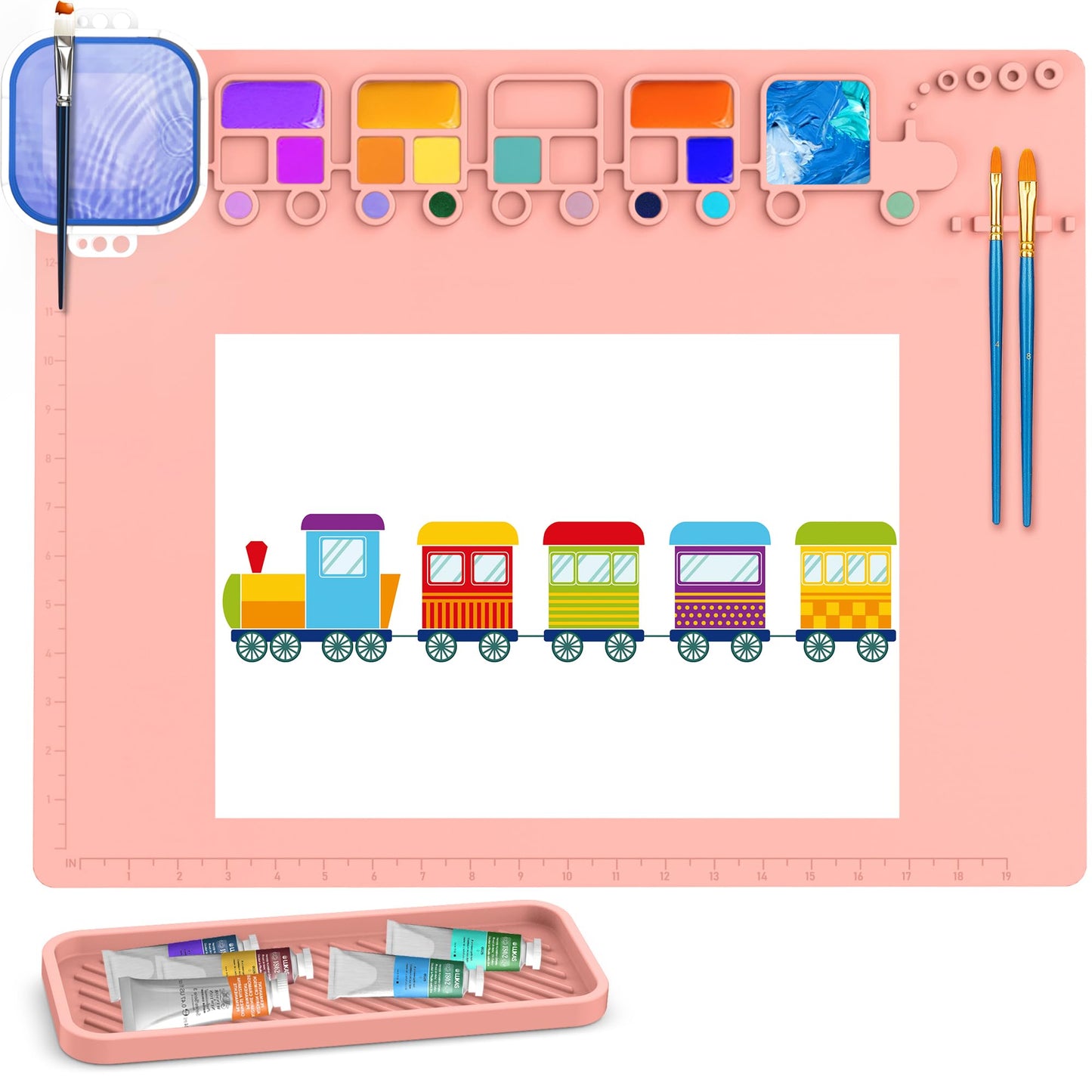 Cute Cartoon Silicone Painting Mat for Kids and Crafts