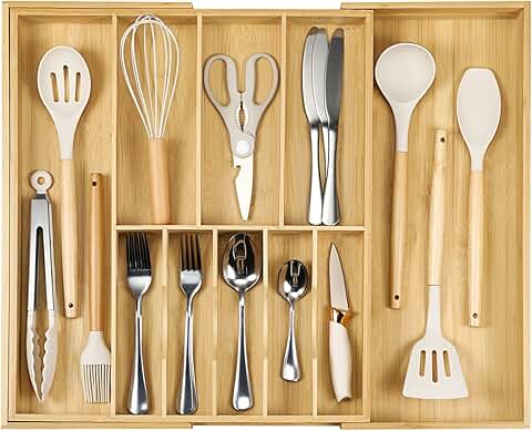 Expandable Silverware Organizer for Large Drawers