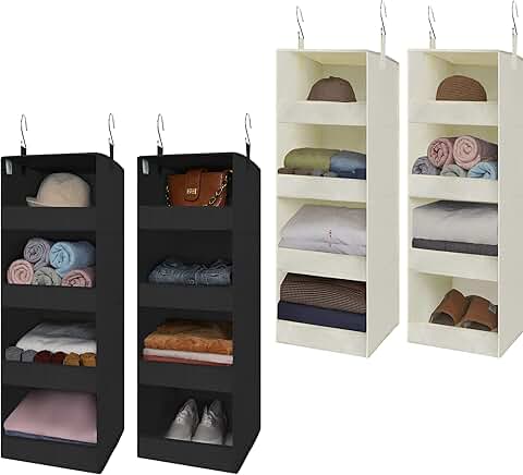 Bundle of 2 Shelf and Hanging Closet Organizers