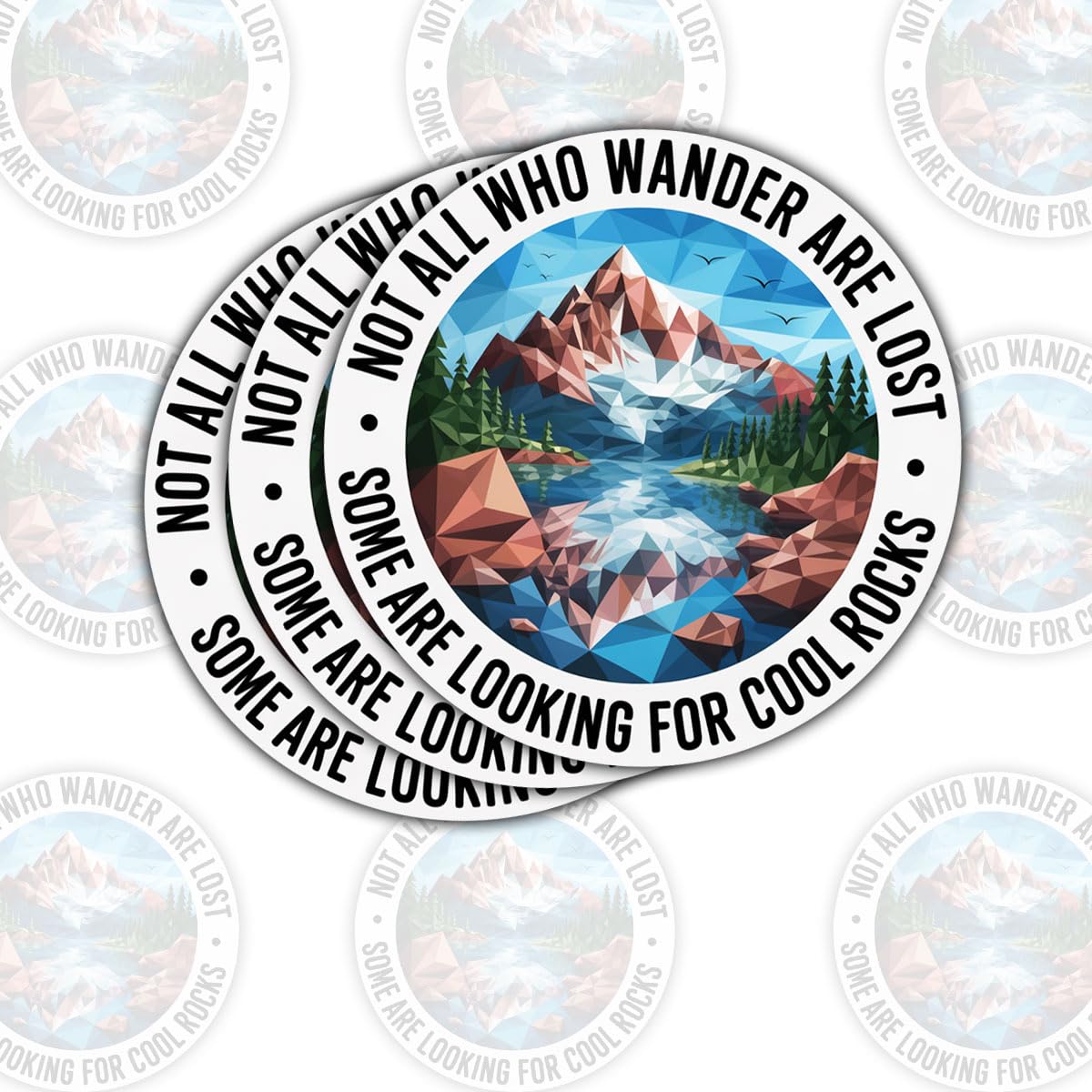 Three-piece Wander Are Not Lost Vinyl Sticker Set