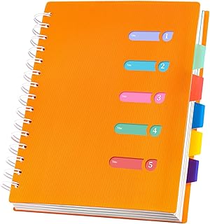 Multi-Subject Spiral Notebook with Dividers, 270 Pages