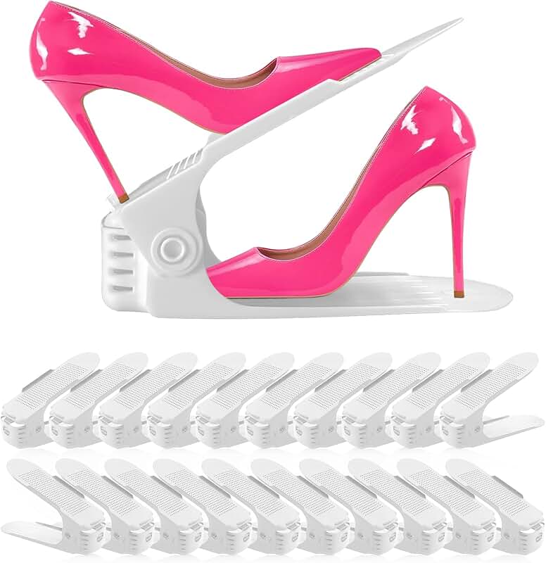 36-Pair Adjustable Shoe Organizer for Closet Storage