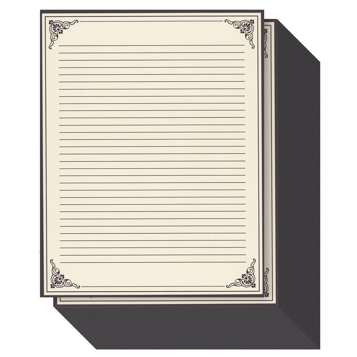 Vintage lined letter paper, 96 sheets, cream, 8.5 x 11