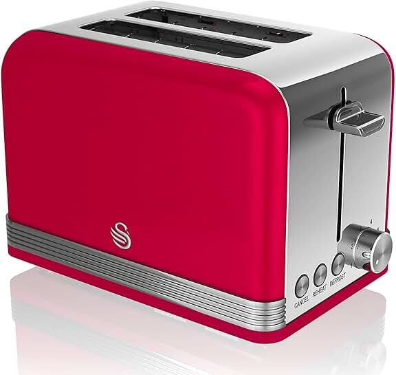 Retro Red Toaster, 7.1"x10.2"x6.3"