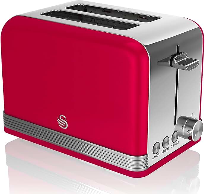Retro Red Toaster, 7.1"x10.2"x6.3"