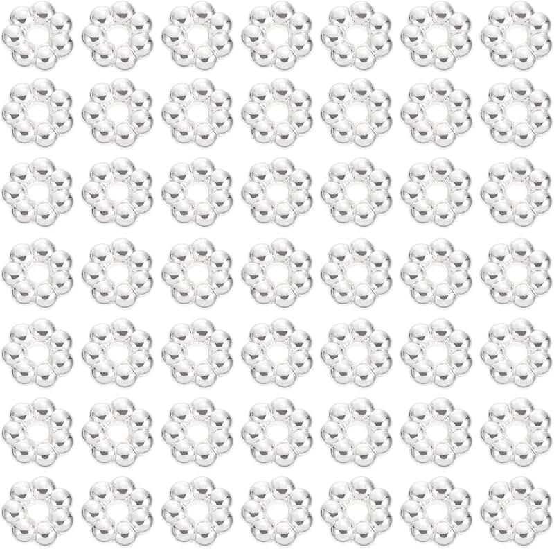 2000pcs 6mm Daisy Shape Septal Beads for Jewelry Making