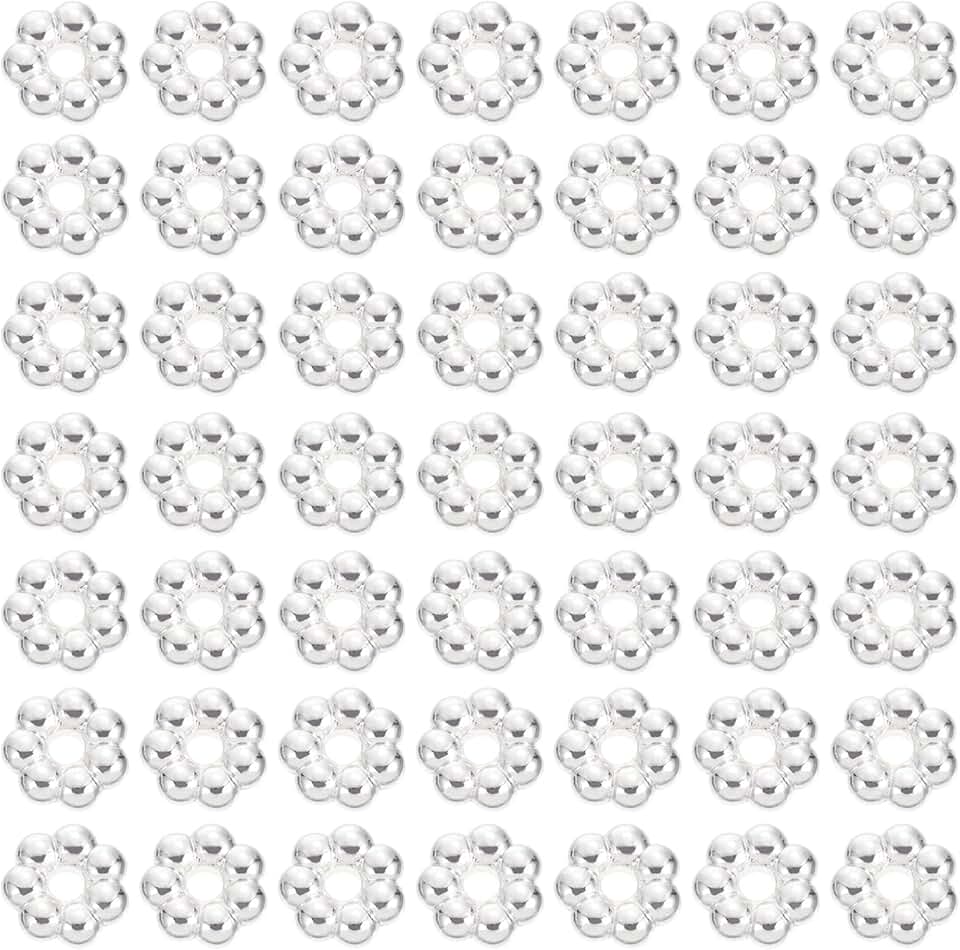 2000pcs 6mm Daisy Shape Septal Beads for Jewelry Making