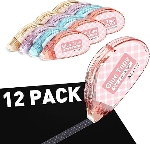 12 Pack Double Sided Tape for Crafts and Scrapbooking