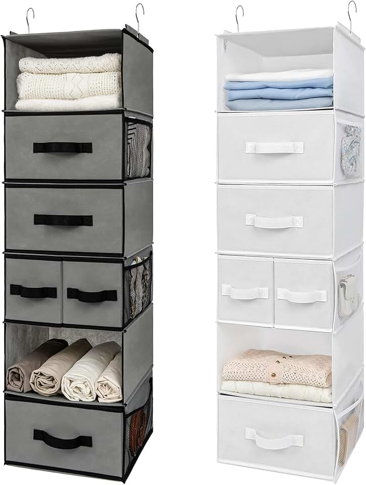 Baby Closet Organizer and Hanging Storage Shelves Bundle