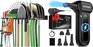 Garage Storage with 4 Hooks and Electric Air Duster