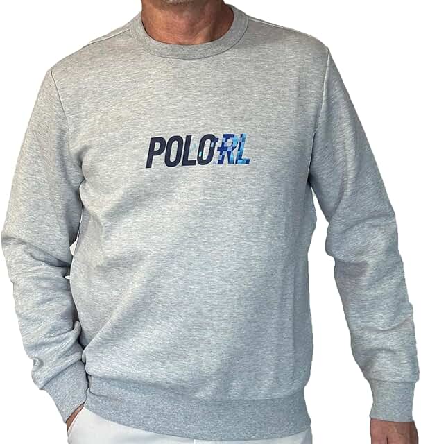 Men's Double Knit Crewneck Sweatshirt with Digi Font