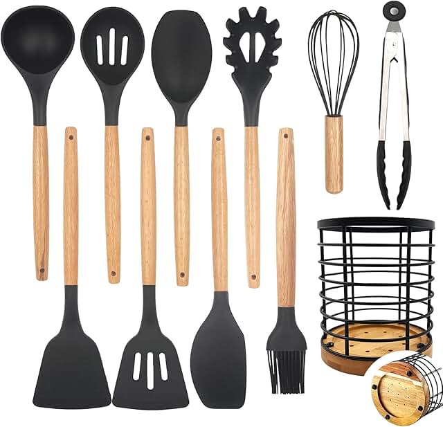 12-Piece Kitchen Utensils Set with Storage Holder