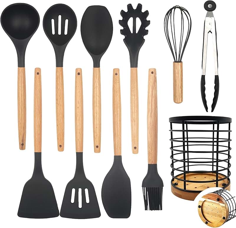 12-Piece Kitchen Utensils Set with Storage Holder