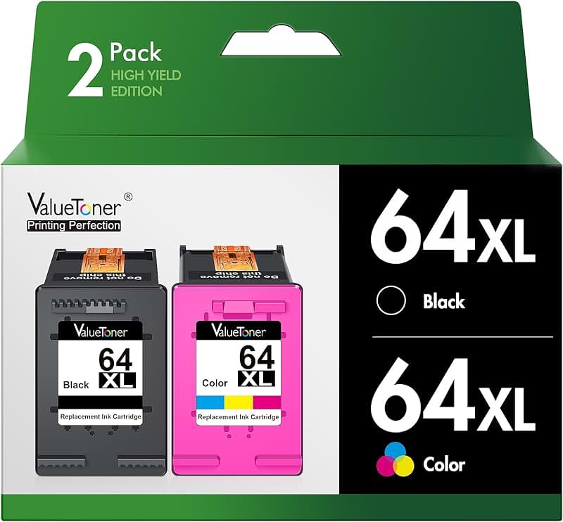 Black ink cartridge replacement pack for printers