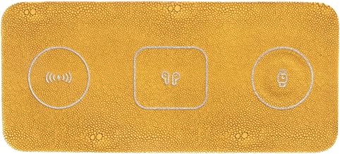 Portable 3-in-1 Wireless Charging Pad in Yellow
