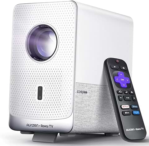 Portable 1080P FHD Smart Projector with WiFi and Bluetooth