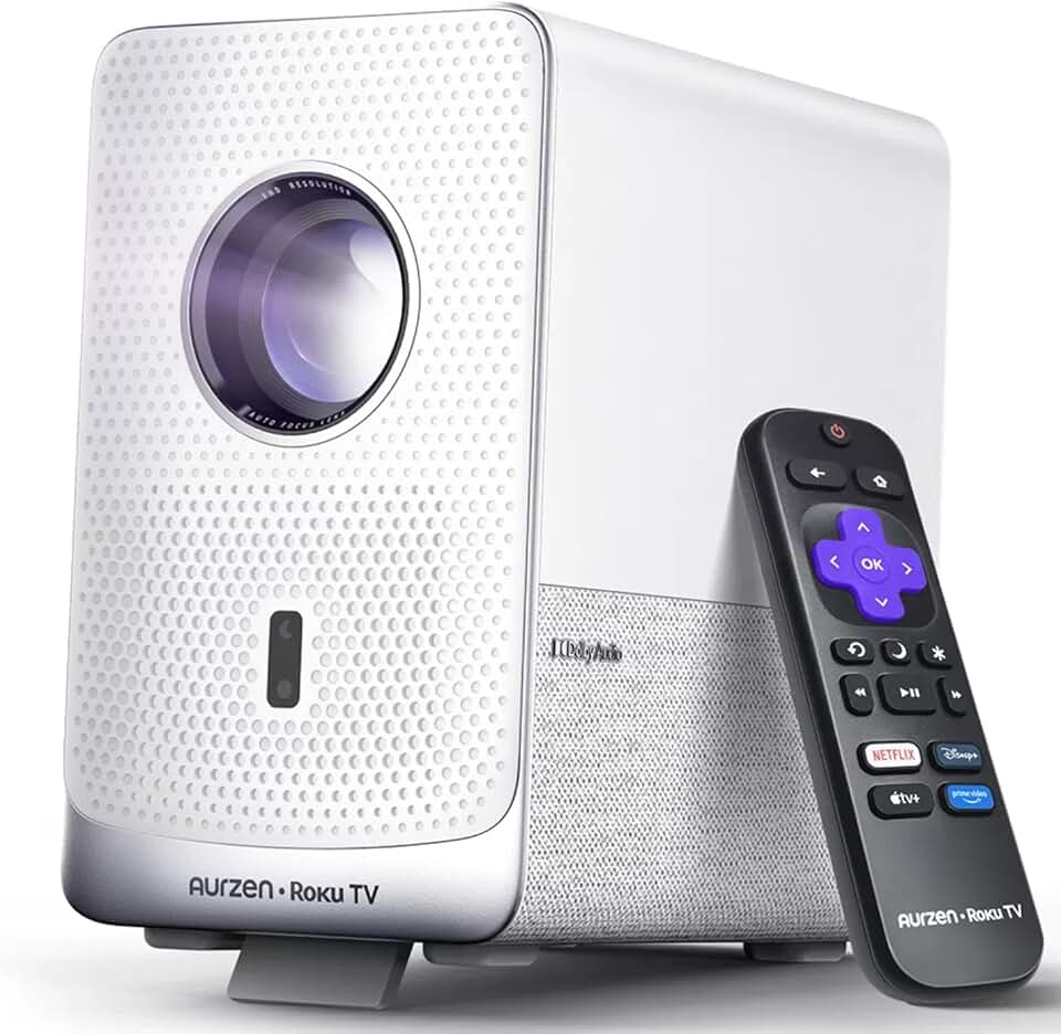 Portable 1080P FHD Smart Projector with WiFi and Bluetooth